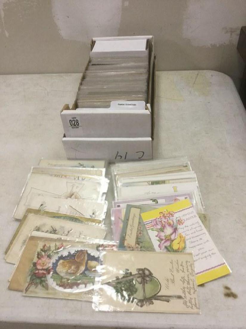 BOX OF APPROX 400 OLDER EASTER POSTCARDS FROM RETIRED (1 of 1)