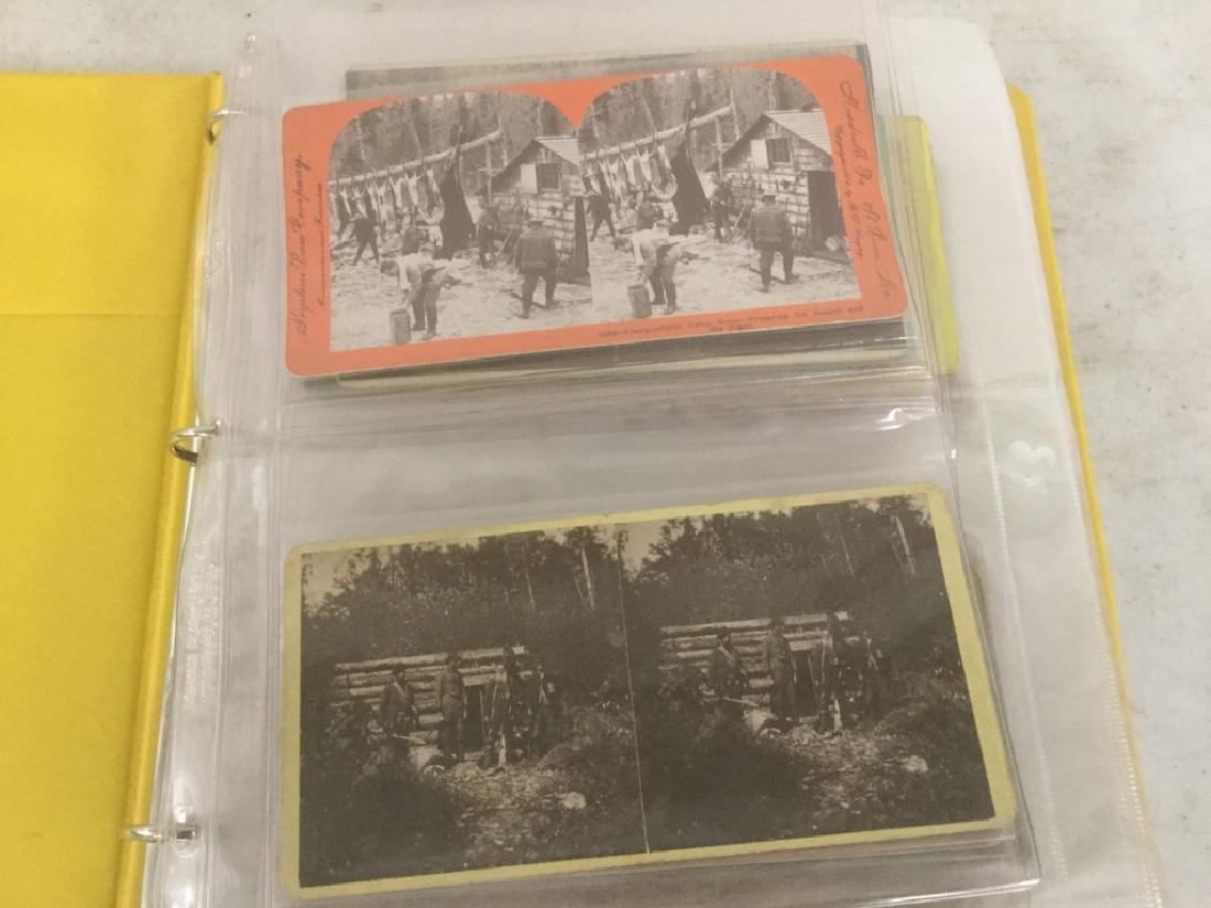 57 STEREOVIEWS IN BINDER INCLUDING SCENIC, BUILDINGS, (1 of 7)