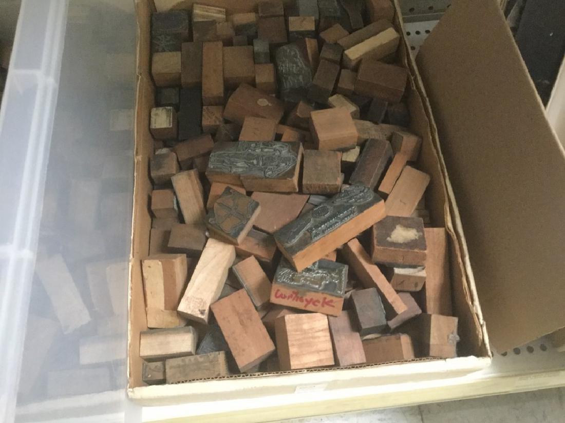 3 BOXES OF EARLY PRINTING BLOCKS INCLUDING MANY (1 of 3)