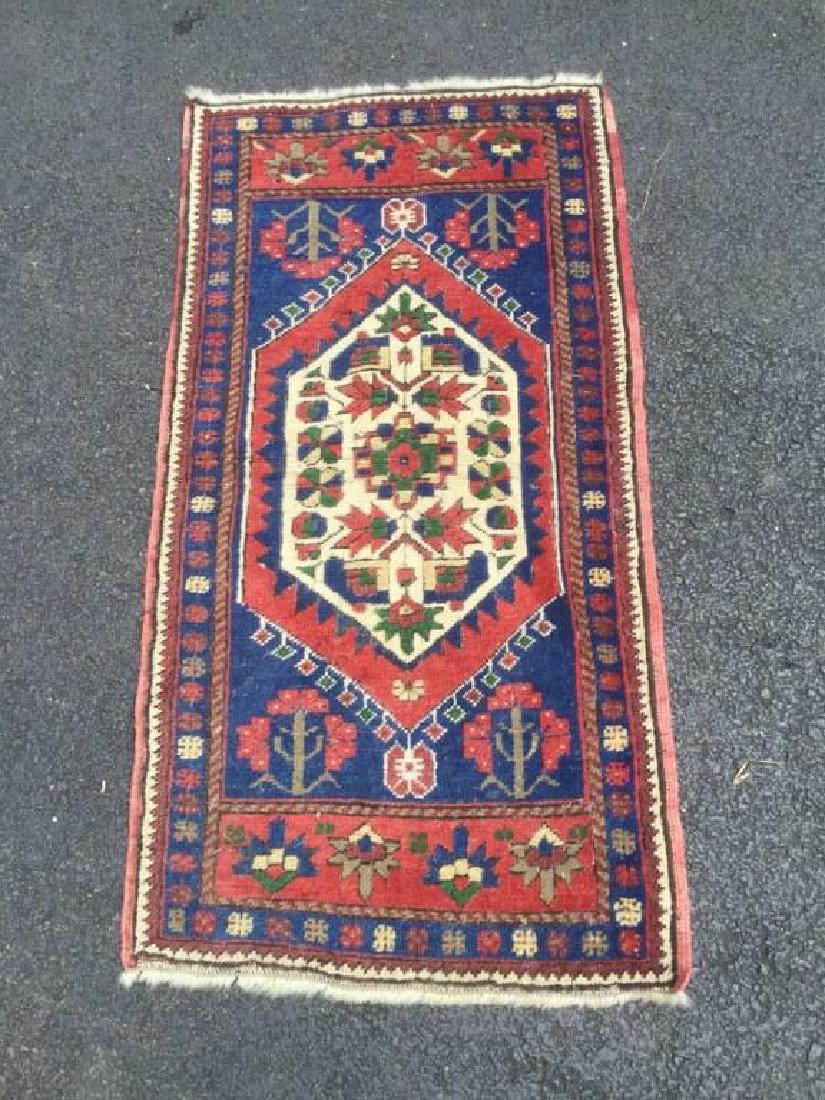 SMALL HANDMADE ORIENTAL SCATTER RUG, MEASURES 44" X (1 of 2)
