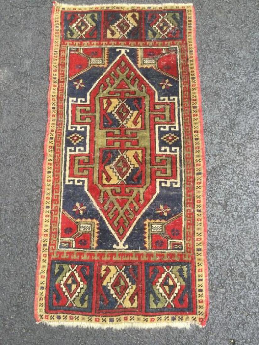 SMALL HANDMADE ORIENTAL SCATTER RUG, MEASURES 42" X (1 of 2)