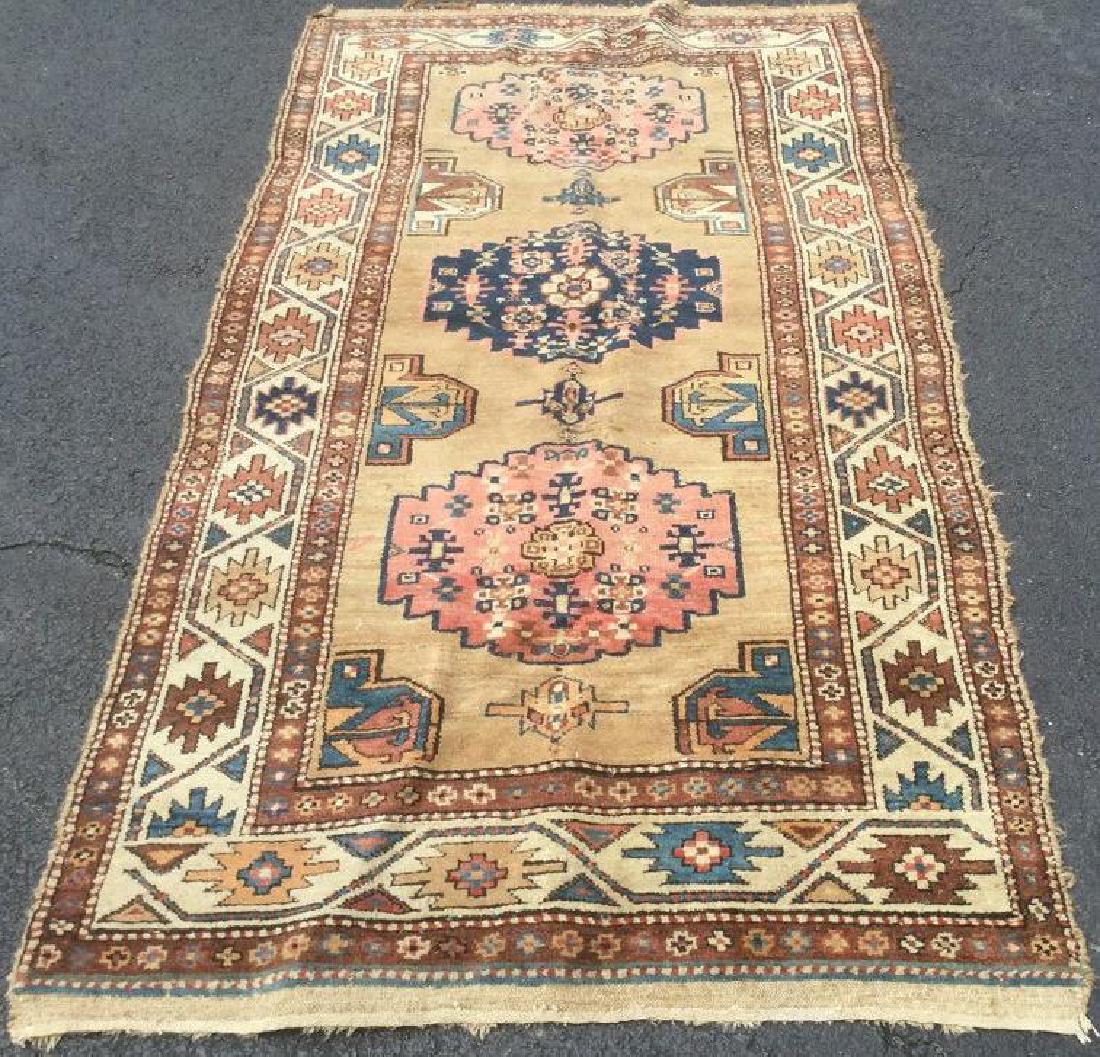 OLD HANDMADE ESTATE ORIENTAL SCATTER RUG, MEASURES 86" (1 of 2)