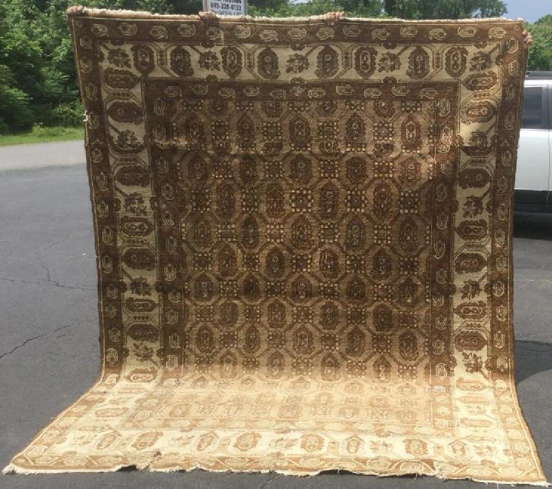OLDER ESTATE ORIENTAL HANDMADE RUG, HAS SOME CUTS ON (1 of 5)