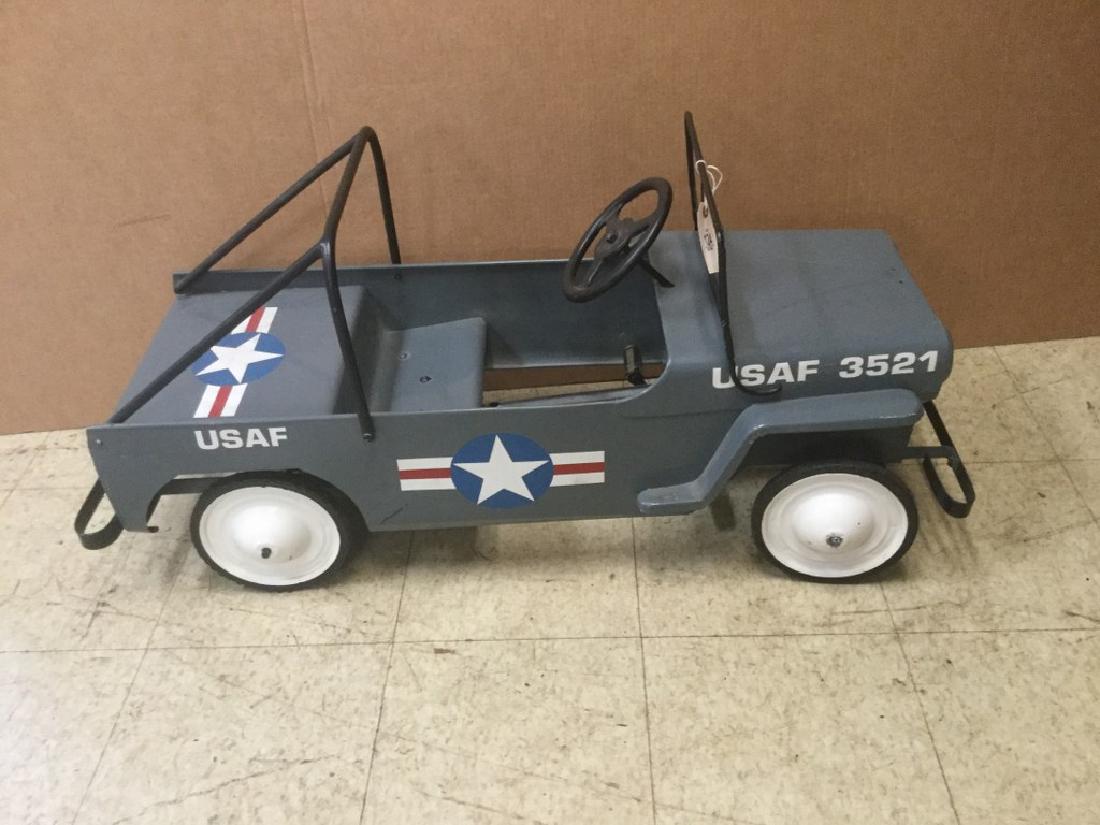AIR FORCE JEEP PEDAL CAR, UNUSUAL TO FIND AIR FORCE, (1 of 3)