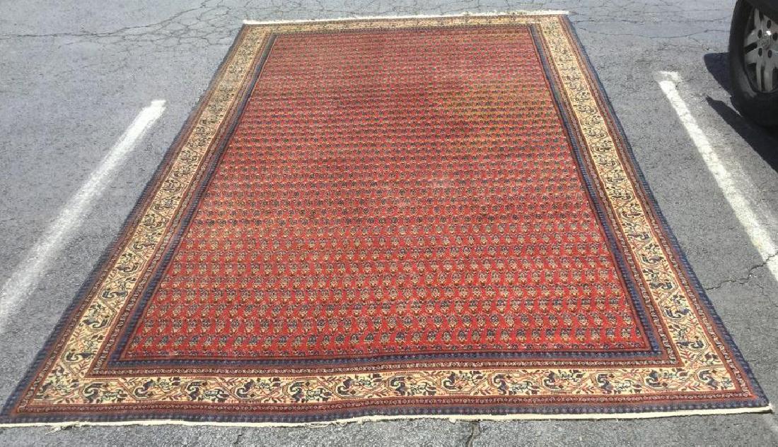 NICE OLDER ESTATE HANDMADE ORIENTAL RUG, TIGHTLY WOVEN, (1 of 6)