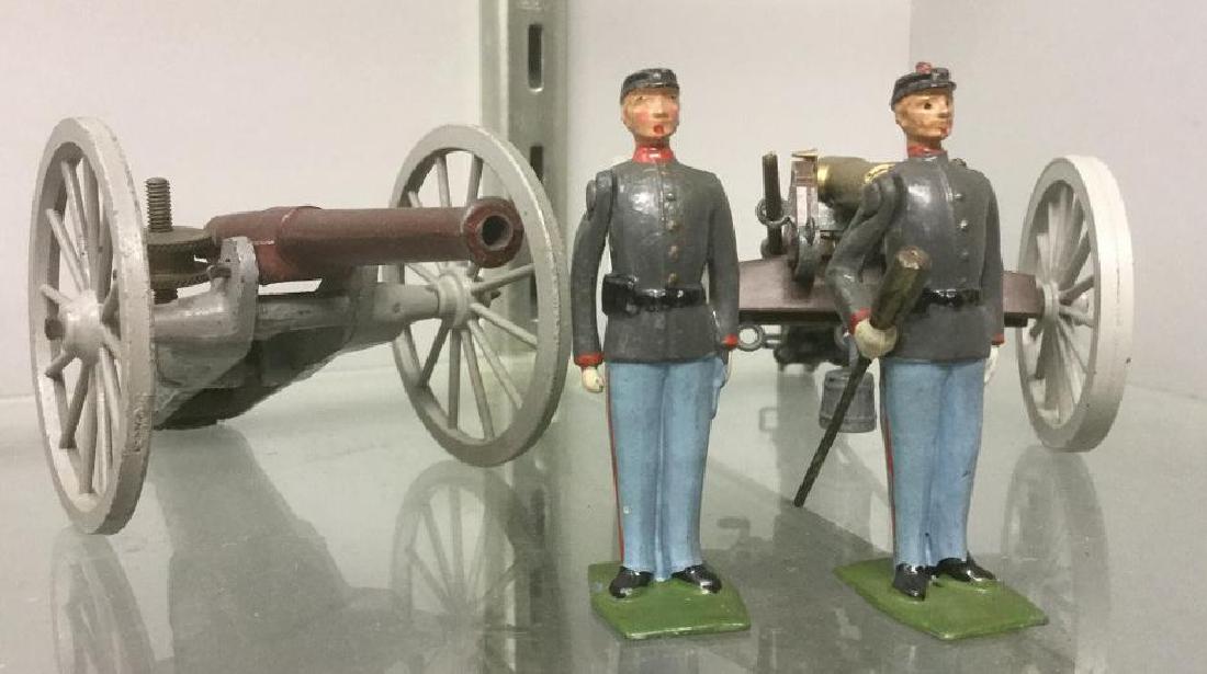 BRITAINS SOLDIERS- 4 PCS 1863 CONFEDERATE FIELD (1 of 2)