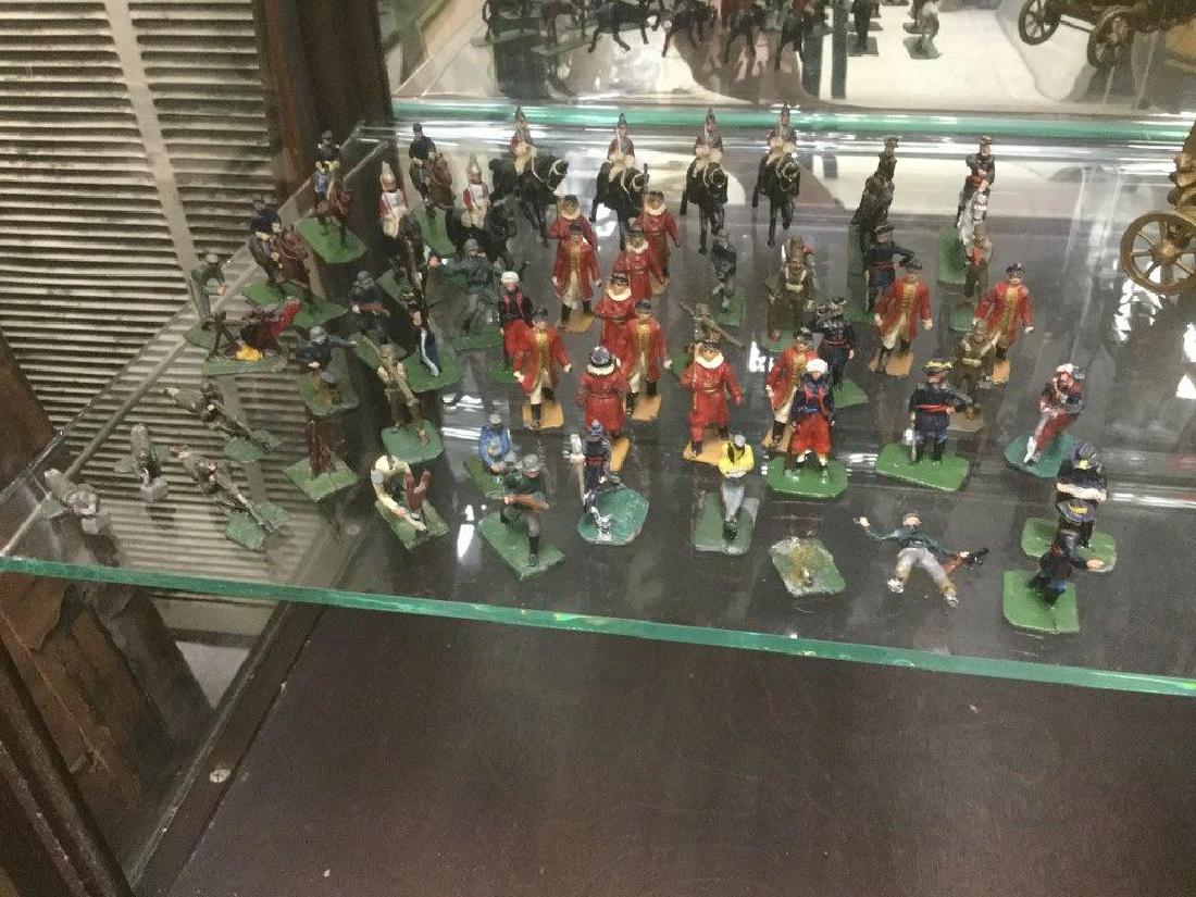55 PCS TIMPO MINIATURE CIVIL WAR & WWII SOLDIERS, ETC,: 55 PCS TIMPO MINIATURE CIVIL WAR & WWII SOLDIERS, ETC, CIRCA 1950'S, FROM KINGSTON NY COLLECTOR FROM WHEN HE WAS A CHILD, IN AS FOUND CONDITION