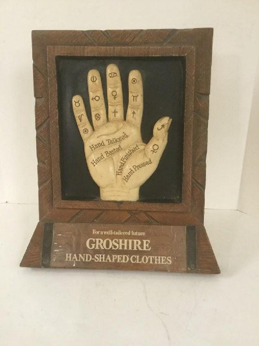GROSHIRE HAND SHAPED CLOTHES TABLETOP ADVERTISING (1 of 2)
