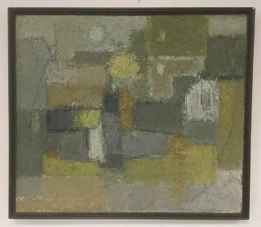 EDEL B JENSEN 1964 O/C ABSTRACT, SIGNED ON BACK AS (1 of 3)