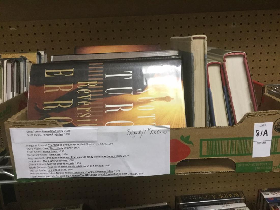 BOXLOT OF 13 SIGNED 1ST EDITION BOOKS WITH LIST OF (1 of 2)