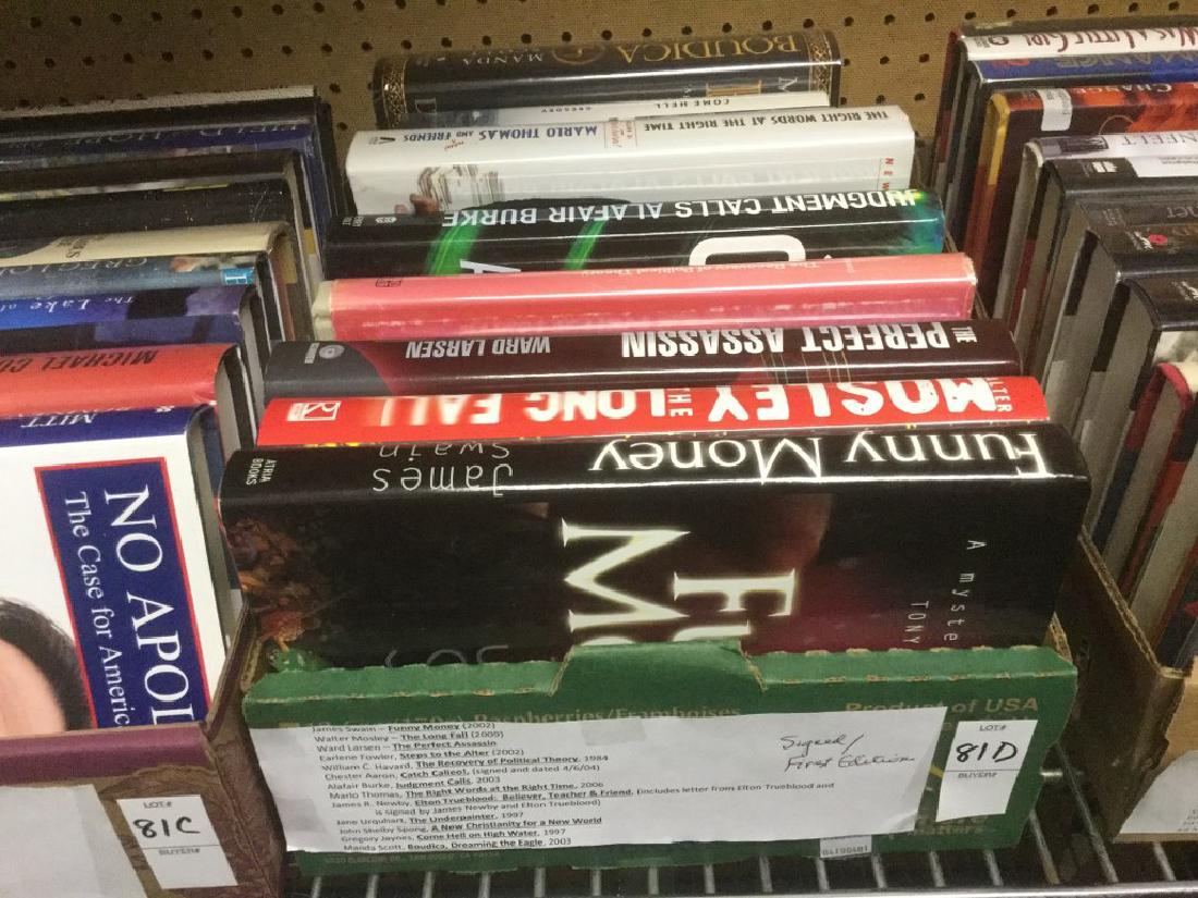 BOXLOT OF 13 SIGNED 1ST EDITION BOOKS WITH LIST OF (1 of 2)