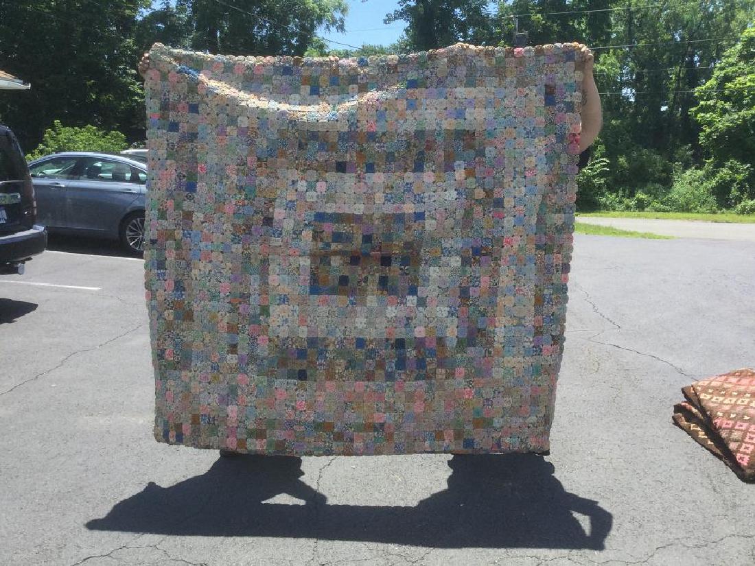 ANTIQUE YO YO QUILT, NICE CONDITION, FROM LOCAL (1 of 4)