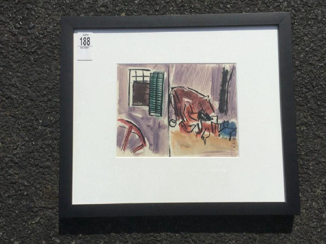 KARL KNATHS W/C CIRCA 1930, EXTERIOR OF HOUSE, PAINTING (1 of 1)