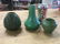 (3) MATTE GREEN PCS. ART POTTERY INCLUDING HAMPSHIRE, - 5