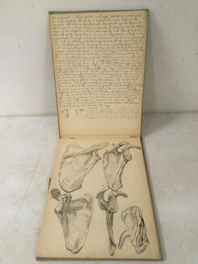 EARLY ACADEMIC ANATOMY SKETCHBOOK, HAND WRITTEN WITH (1 of 8)