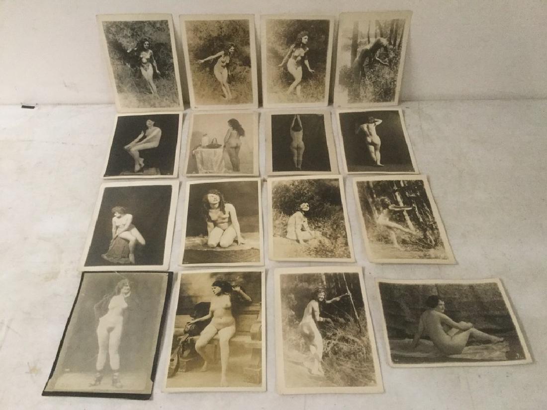 16 CIRCA 1920'S NUDE FEMALE PHOTOGRAPHS, STAMPED ON: 16 CIRCA 1920'S NUDE FEMALE PHOTOGRAPHS, STAMPED ON BACK-COPYRIGHT BY HENRY SHAW, MEASURE 7 1/4" X 5", GOOD CONDITION, AS PICTURED