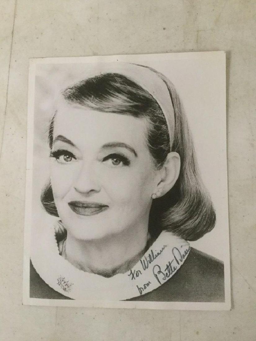 BETTE DAVIS SIGNED PHOTOGRAPH, TO WILLIAM, PART OF (1 of 1)