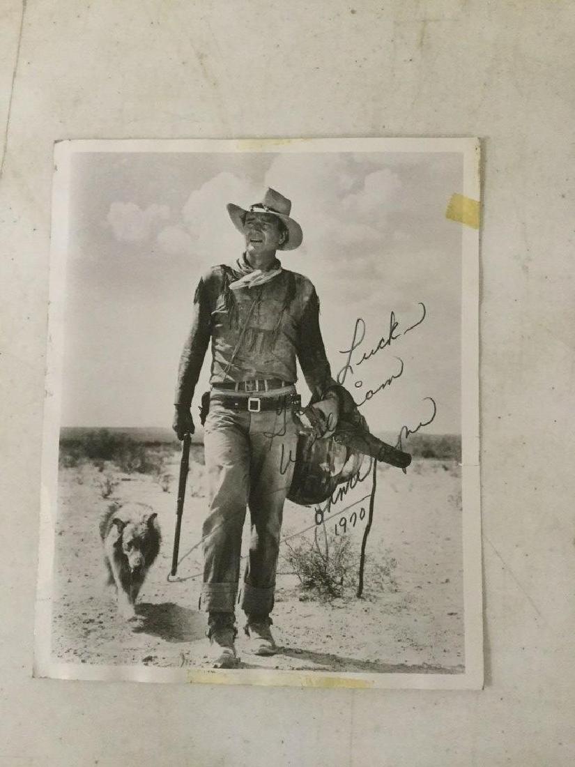 JOHN WAYNE SIGNED PHOTOGRAPH 1970, 10" X 8", TO (1 of 1)