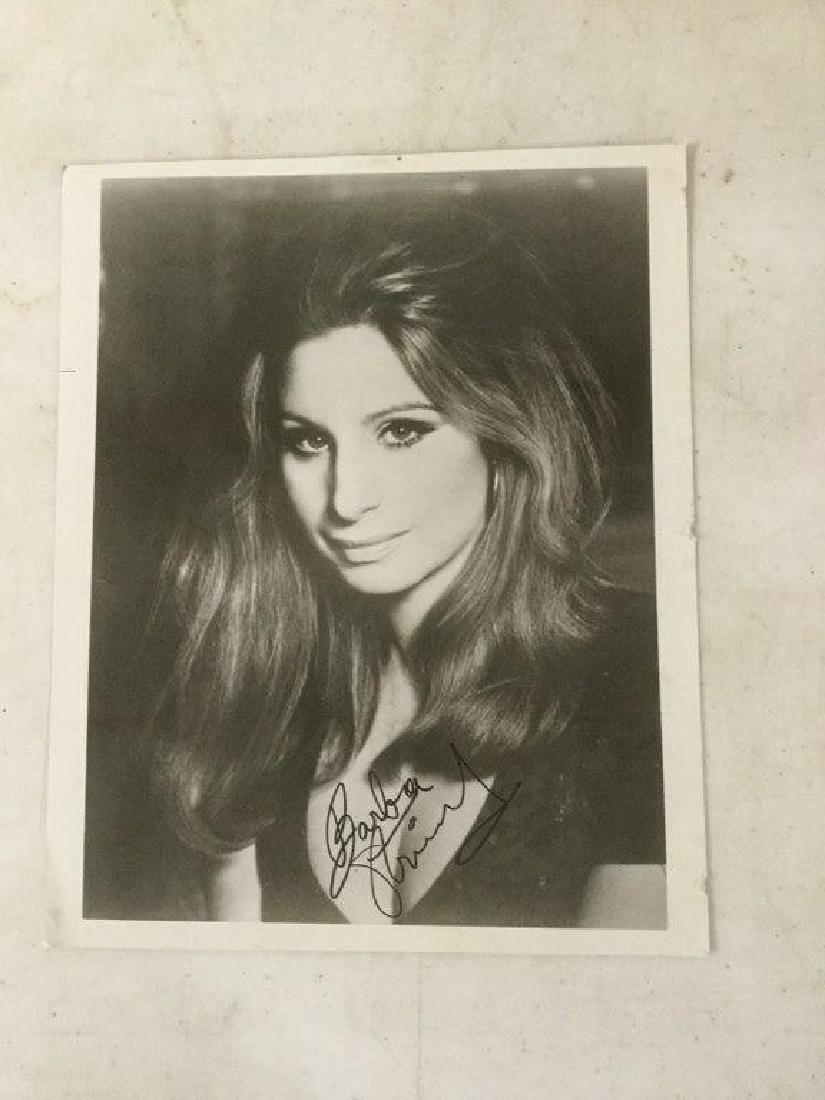 BARBARA STREISAND SIGNED 8" X 10" PUBLICITY PHOTOGRAPH,: BARBARA STREISAND SIGNED 8" X 10" PUBLICITY PHOTOGRAPH, FROM 1972, FROM WILLIAM SMITH ESTATE COLLECTION.