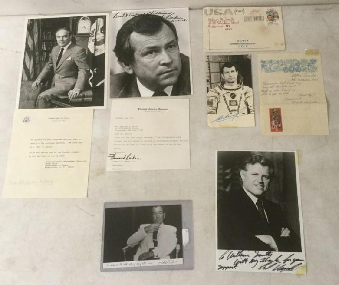 MIXED ESTATE LOT OF AUTOGRAPHS INCL. SIGNED TED KENNEDY (1 of 6)