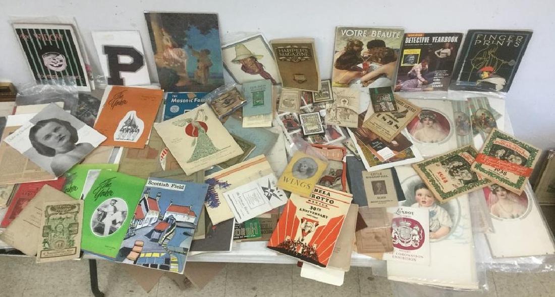 LARGE LOT MISC. OLDER EPHEMERA INCLUDING BOOKLETS, (1 of 6)