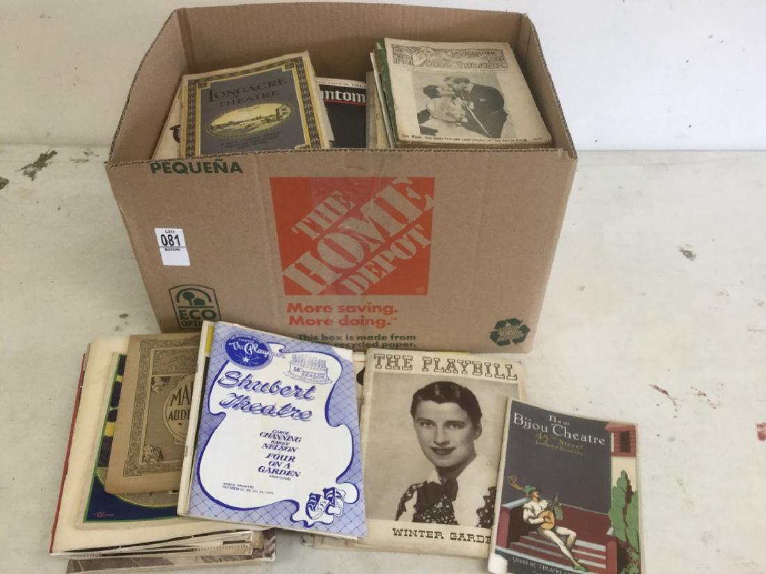 LARGE LOT OF OLDER PLAYBILLS AND THEATRE RELATED (1 of 2)