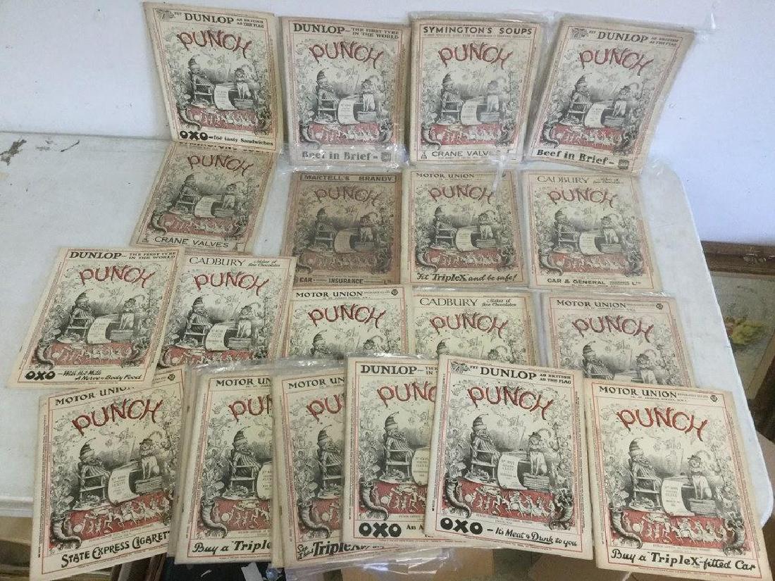25 EARLY PUNCH MAGS, COVERS INTACT, CIRCA 1900 FROM: 25 EARLY PUNCH MAGS, COVERS INTACT, CIRCA 1900 FROM RETIRED EPHEMERA DEALERS ESTATE