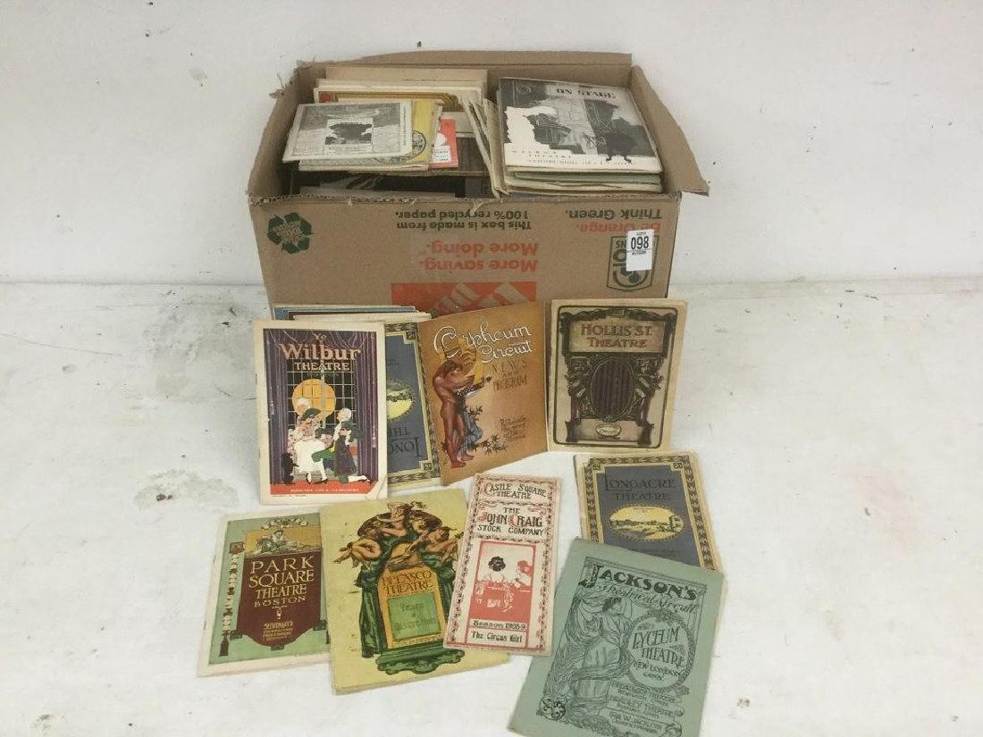 LG LOT OF OLDER PLAYBILLS AND RELATED EPHEMERA, (1 of 1)