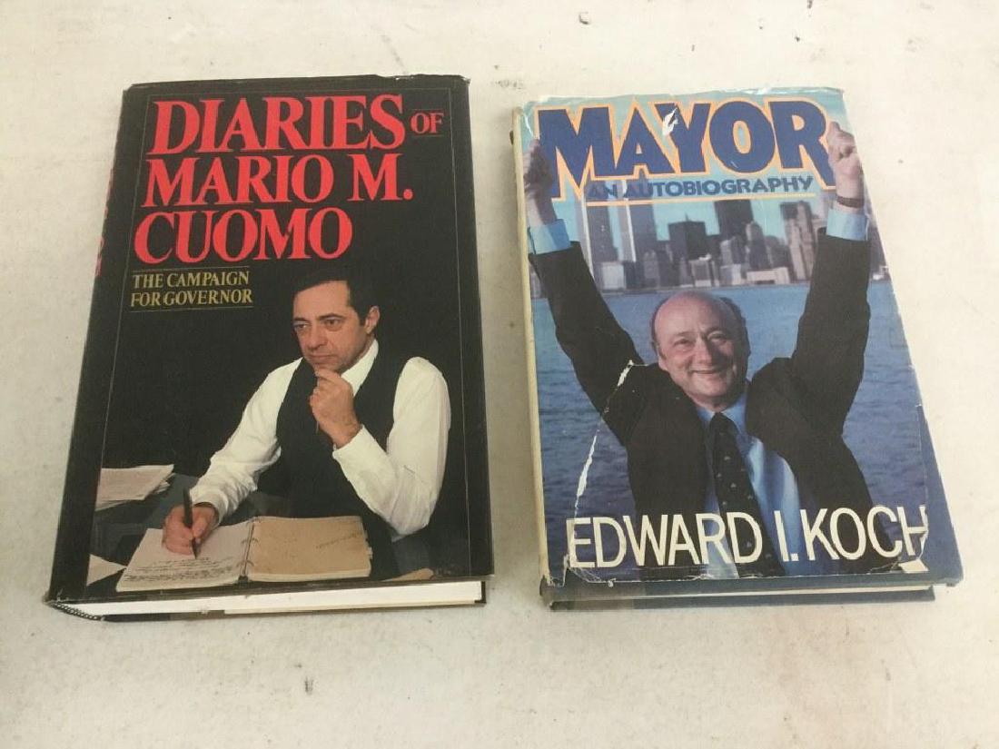 FLOYD PATTERSON ESTATE - 2 BOOKS - "DIARIES OF MARIO: FLOYD PATTERSON ESTATE - 2 BOOKS - "DIARIES OF MARIO M.CUOMO", INSCRIBED TO FLOYD PATTERSON BY MARIO CUOMO. "MAYOR, AN AUTOBIOGRAPHY" BY EDWARD I. KOCH, INSCRIBED TO FLOYD PATTERSON BY MAYOR KOCH, ALO