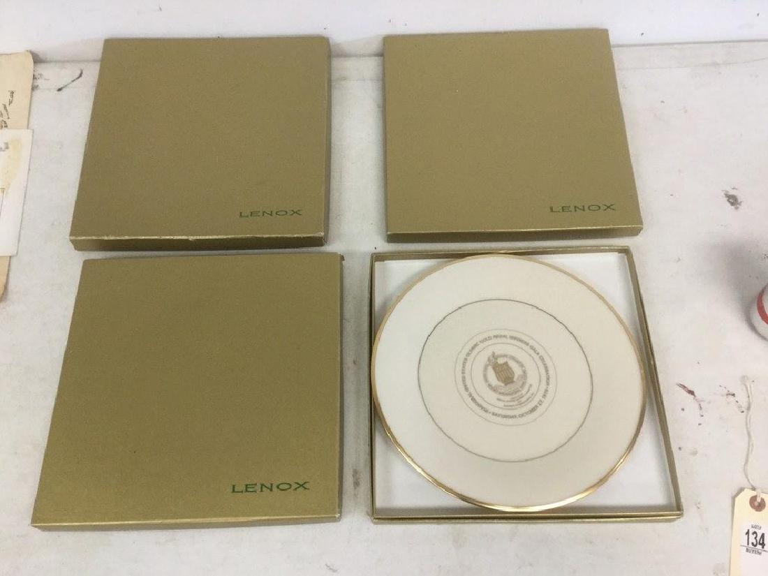FLOYD PATTERSON ESTATE - LOT OF FOUR LENOX PLATES, ALL (1 of 2)