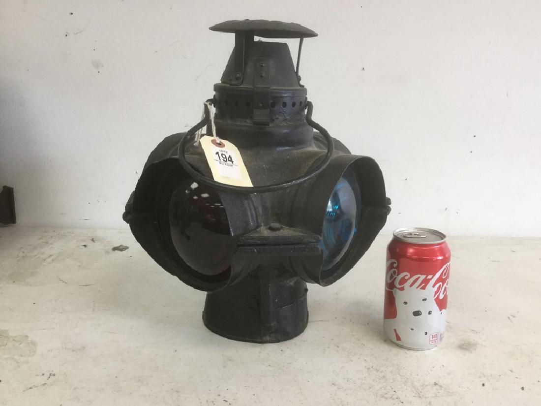 ADLAKE NON-SWEATING RR LANTERN, FOUR LENSES INTACT, . (1 of 2)