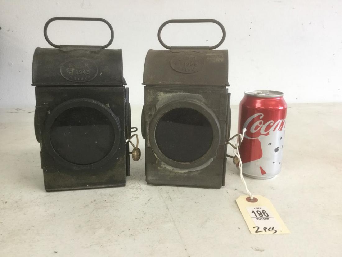 2 ENGLISH LANTERNS, ONE MARKED "GR 1943 SNLW LTD", THE (1 of 3)