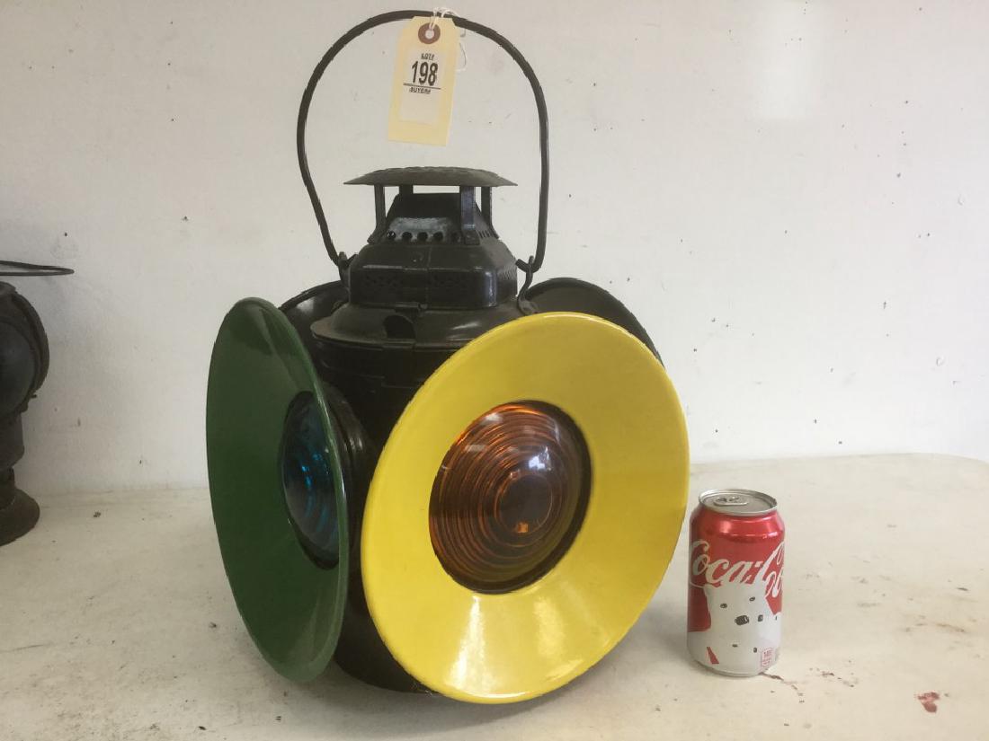 ADLAKE NON-SWEATING, FOUR WAY RAILROAD LANTERN, (1 of 3)