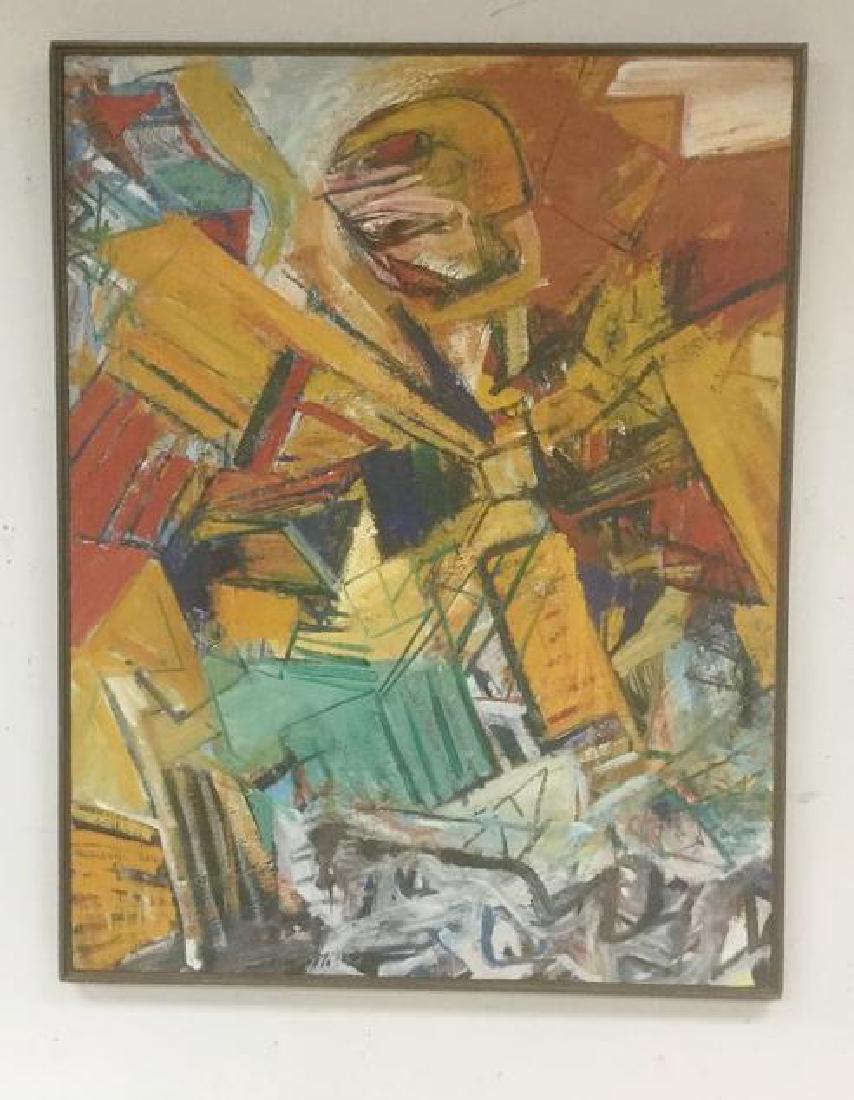 PAUL RUSSOTTO (B 1941) ABSTRACT O/C TITLED "NO ENTRY", (1 of 5)