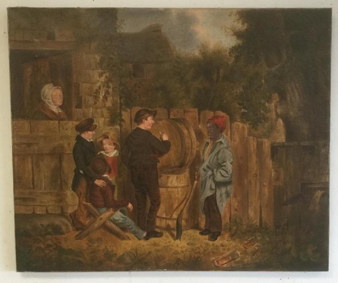 CIRCA 1850'S O/C TITLED THE YOUNG ARTIST OR (1 of 5)