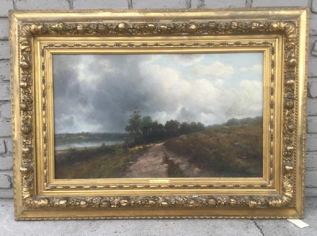 THEO. LOMBARD EARLY O/C IMPRESSIONIST LANDSCAPE, SIGNED (1 of 5)