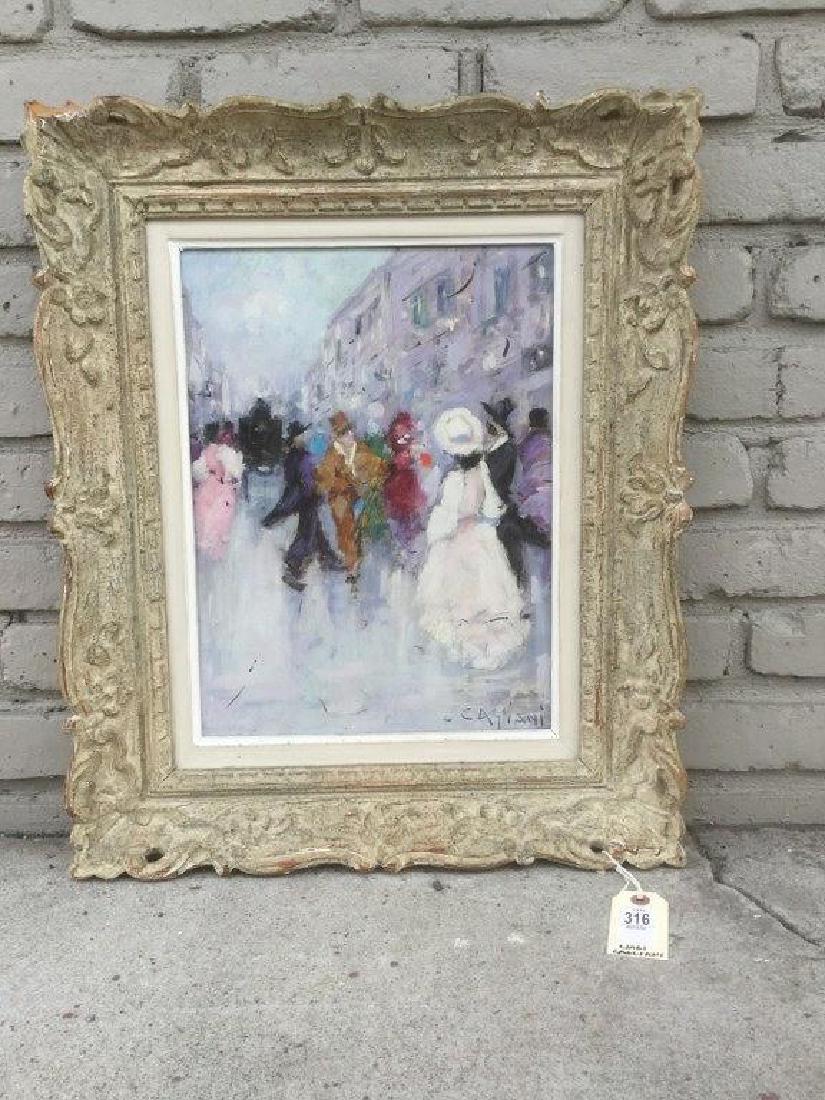 LUIGI CAGLIANI O/B PARIS STREET SCENE W/PEOPLE WALKING, (1 of 3)