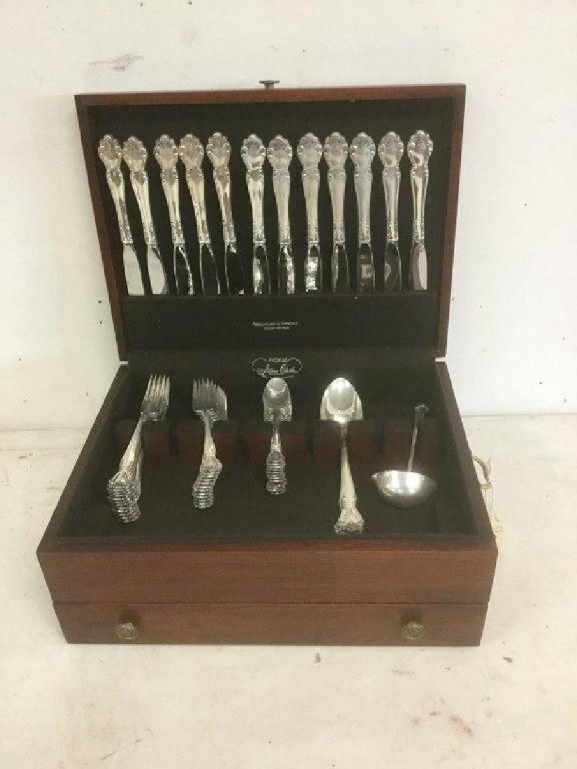 GORHAM 52 PC STERLING FLATWARE SET, PATTERN IS SECRET (1 of 6)