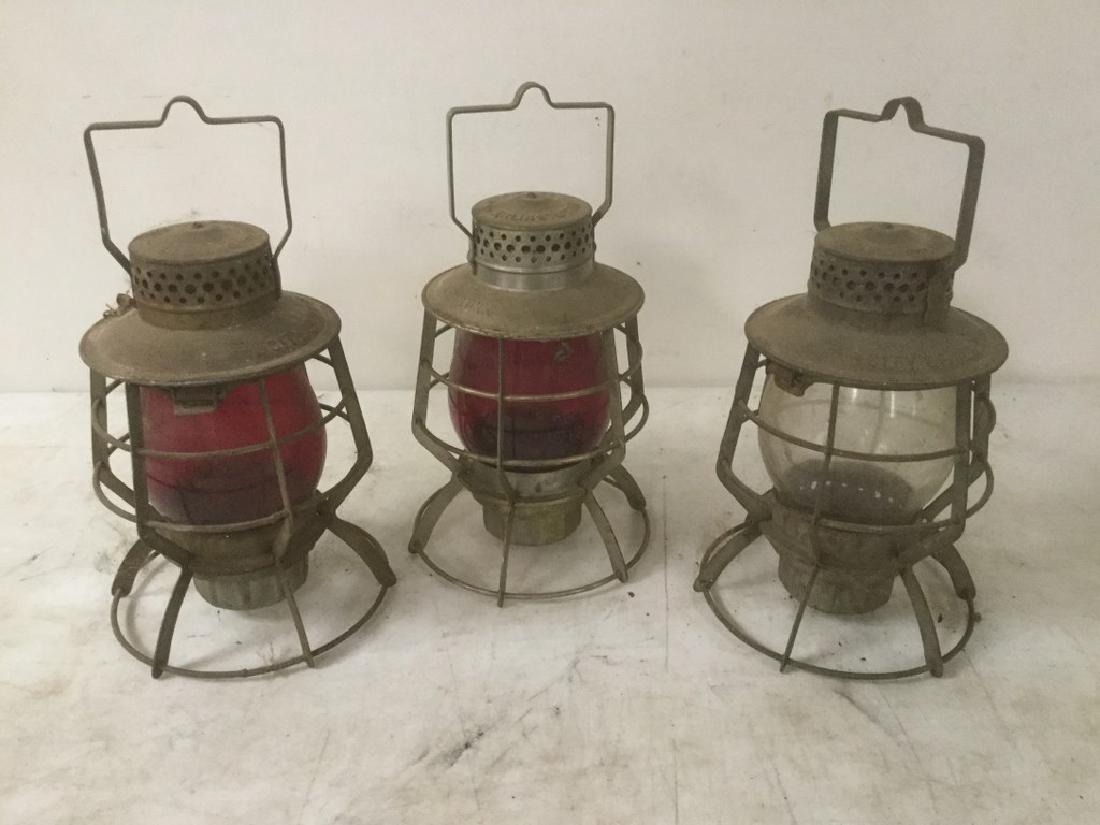 3 CITY OF NEW YORK RAILROAD LANTERNS, 1 WITH RAISED (1 of 3)