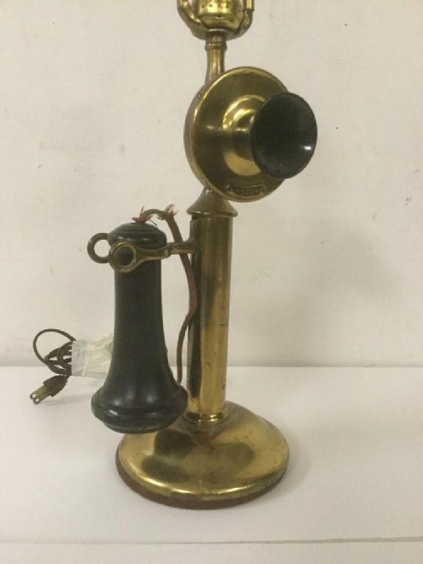 OLD BRASS WESTERN ELECTRIC COMPANY STICK TELEPHONE MADE (1 of 3)