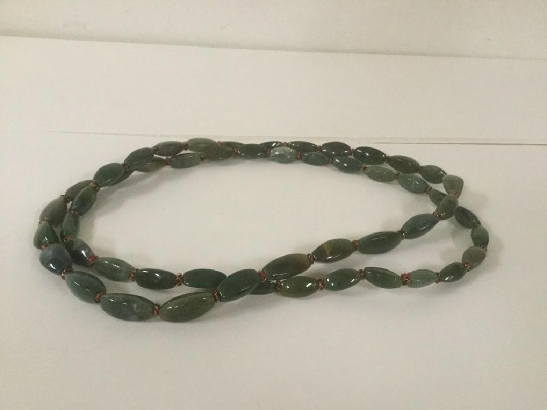 OLDER JADE BEADED NECKLACE, MEASURES 27 1/2" LONG, AS (1 of 3)