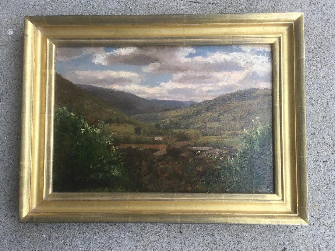 CIRCA 1900 IMPRESSIONIST O/B LANDSCAPE, FROM HUDSON (1 of 2)