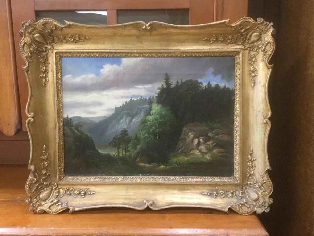 CIRCA 1900 O/C MOUNTAINESS LANDSCAPE, UNSIGNED, FROM (1 of 2)
