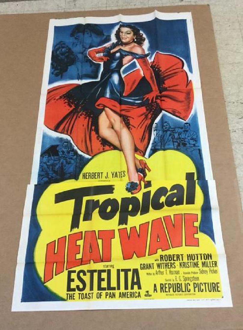 3 SHEET MOVEI POSTER TROPICAL HEAT WAVE 1952, IN (1 of 1)