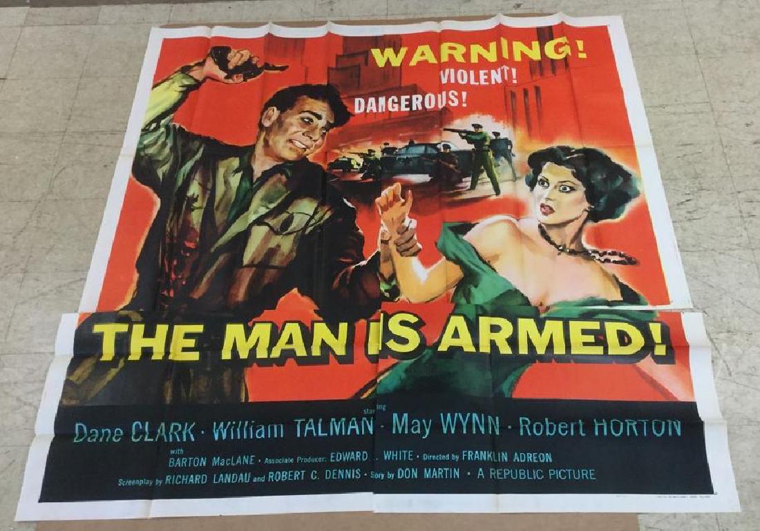 6 SHEET MOVIE POSTER THE MAN IS ARMED 1949, UNTOUCHED (1 of 1)