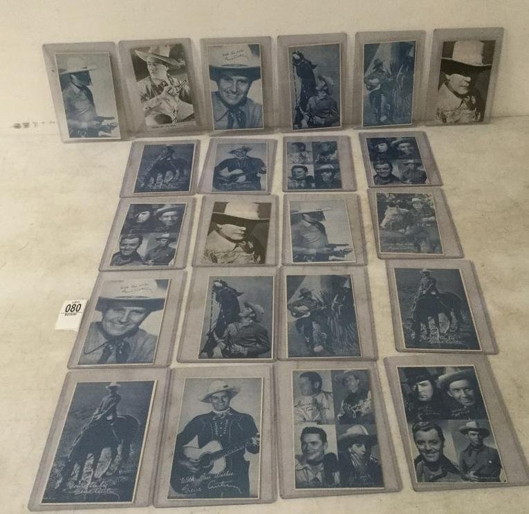 22 WESTERN MUTOSCOPE CARDS, INCLUDING LONE RANGER (1 of 3)