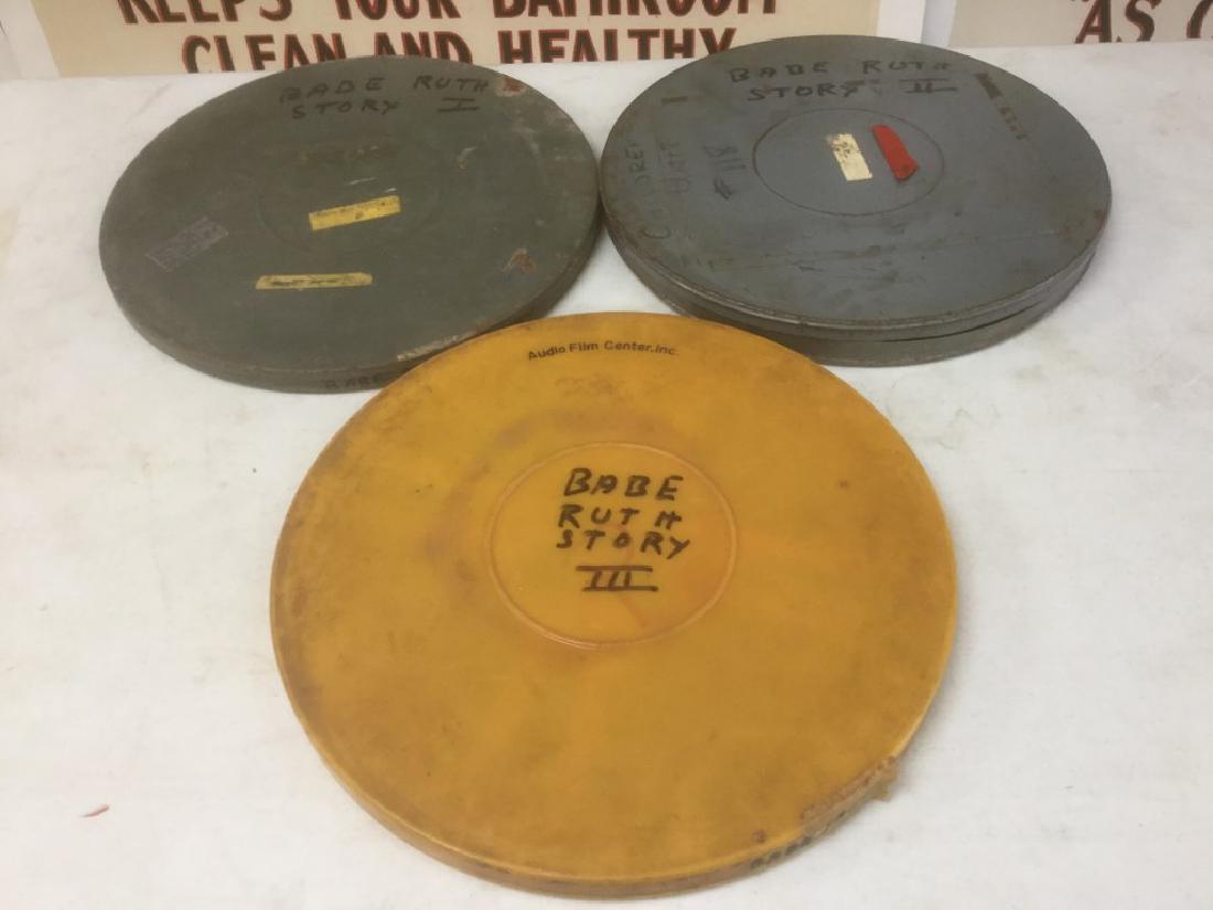 THE BABE RUTH STORY, 3 VINTAGE 16MM MOVIE REELS, CIRCA (1 of 2)