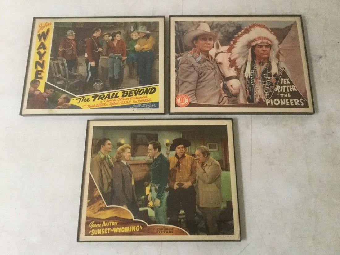 3 WESTERN LOBBY CARDS INCLUDING GENE AUTRY IN SUNSET IN (1 of 4)