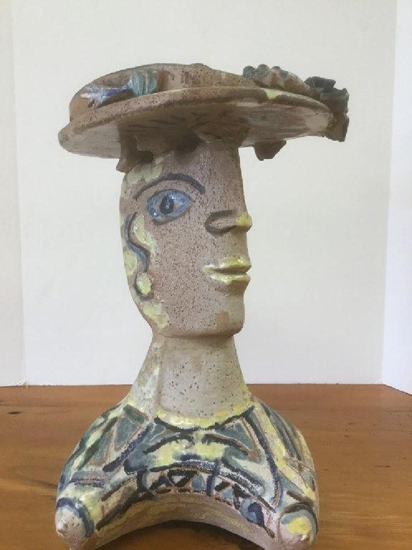 PABLO PICASSO (?) TERRA COTTA SCULPTURE OF WOMAN WITH (1 of 10)