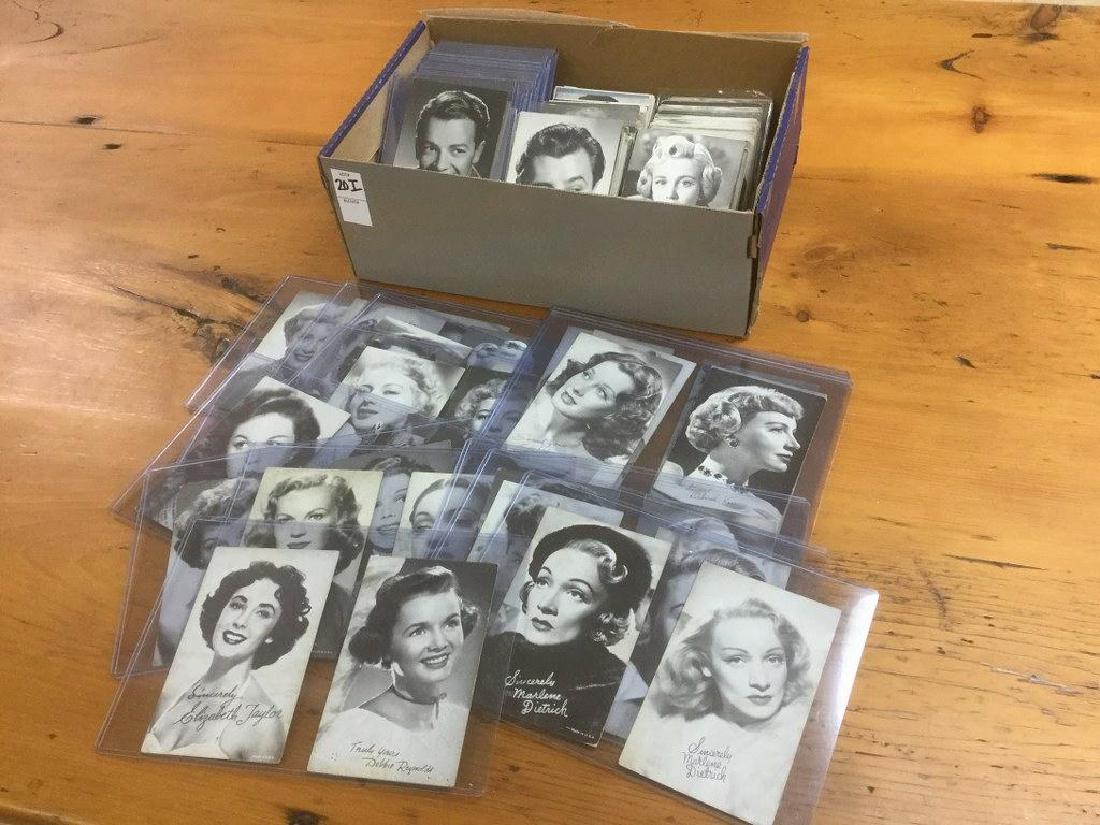 289 MUTOSCOPE HOLLYWOOD STARS IN NICE OVERALL: 289 MUTOSCOPE HOLLYWOOD STARS IN NICE OVERALL CONDITION, MANY KEPT IN HARD PLASTIC CASES, SOME OF THE BIGGEST STARS OF THE ERA INCLUDED.